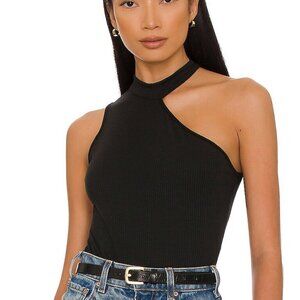 n:philanthropy Danni ribbed bodysuit black knit sleeveless cut-out new Small